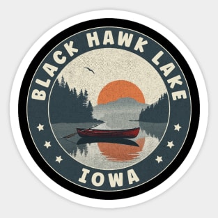 Black Hawk Lake Iowa Sunset Sticker